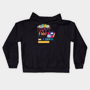 Happy 100th days of school Kids Hoodie